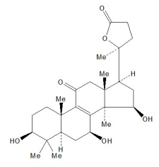 3β,7β,15β-三羟基-11-羰基-羊毛甾烷-8-烯-24→20内酯