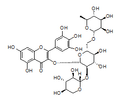 杨梅素-3-O-β-D-木糖（1-2）-[α-L-鼠李糖-(1-6)]-β-D-葡萄糖苷