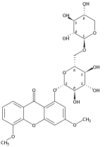 3,5-Dimethoxy-1-[(6-O-β-D-xylopyranosyl-β-D-glucopyranosyl)oxy]-9H-xanthen-9-one