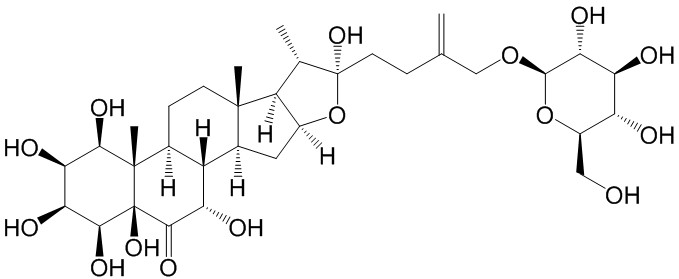 5β-呋甾-25(27)-烯-1β,2β,3β,4β,5β,7α,22α,26-八醇-6-酮-26-O-β-D-吡喃葡萄糖苷